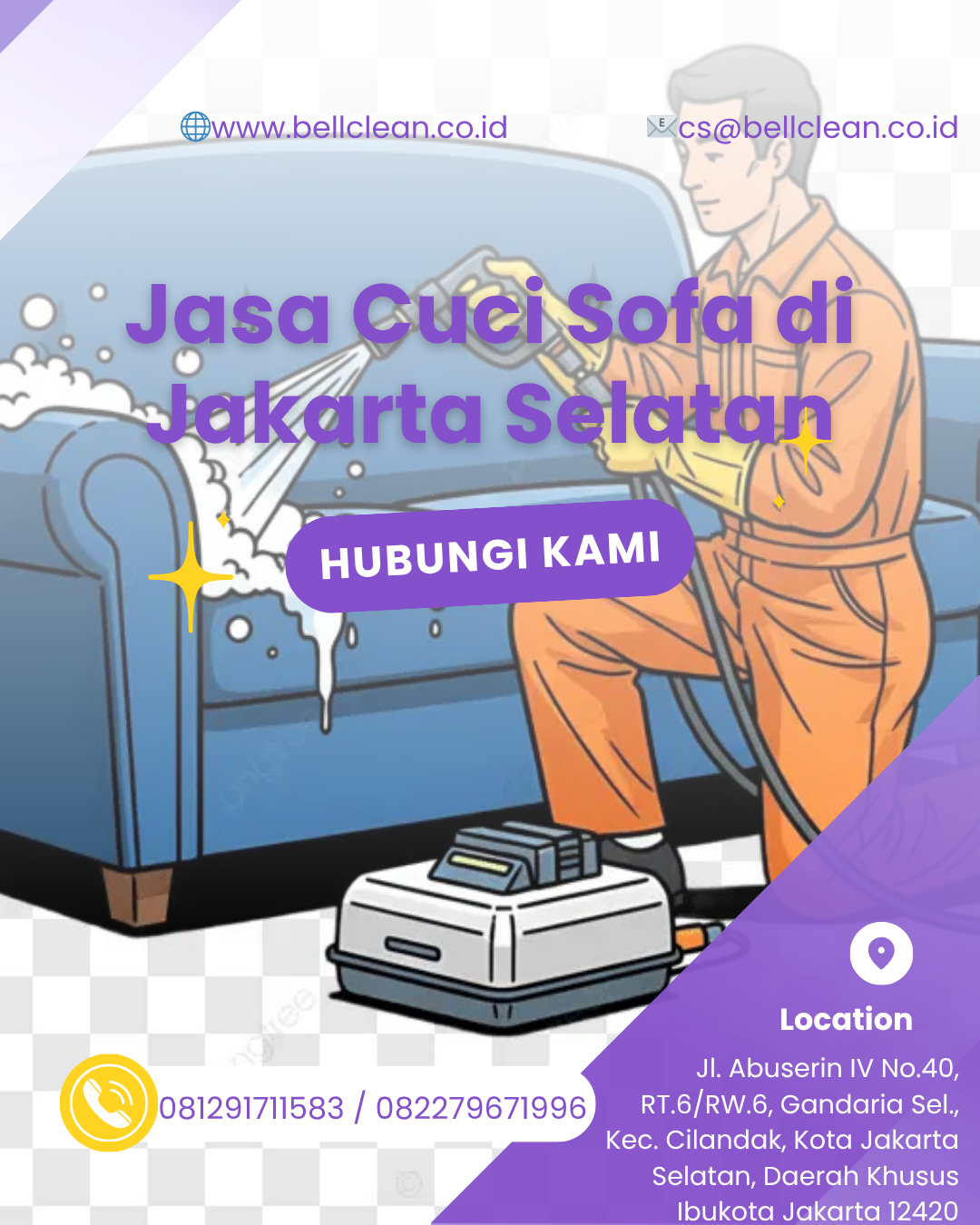 Jasa Cuci Sofa di Jakarta Selatan No.1 | Terbaik & Profesional